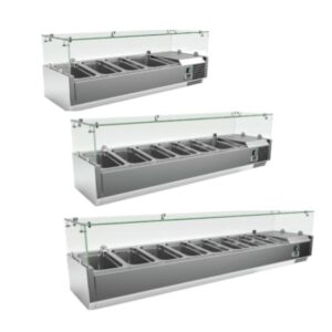EXQUISITE COUNTERTOP PREPARATION FRIDGE - LENGTH & GN OPTION : 1200 (4GN),1500 (6GN) & 1800 (8GN)