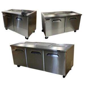 FRESH SLIDE TOP PREP TABLE - LENGTH & GN OPTION ~ 16 TO 18*GN1/6, FST